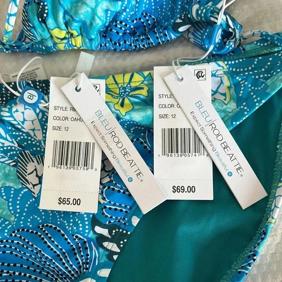 Bleu Rod Beattie Talk Sliding Triangle Bikini Top and Bikini Bottom - Picture 15 of 16